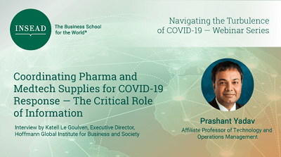 Coordinating Pharma and Medtech supplies for Covid-19