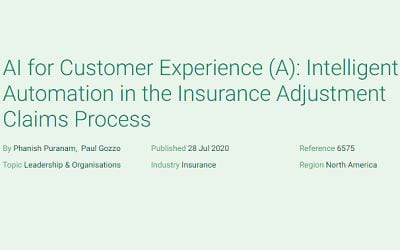 AI for Customer Experience (A): Intelligent Automation in the Insurance Adjustment Claims Process
