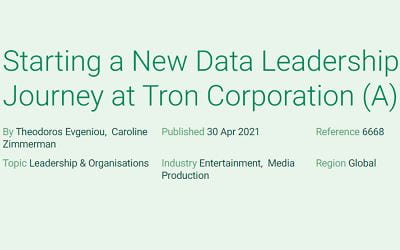 Starting a New Data Leadership Journey at Tron Corporation (A)