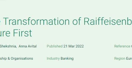 Agile Transformation of Raiffeisenbank: Culture First