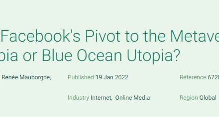 Meta: Facebook’s Pivot to the Metaverse. A Dystopia or Blue Ocean Utopia?